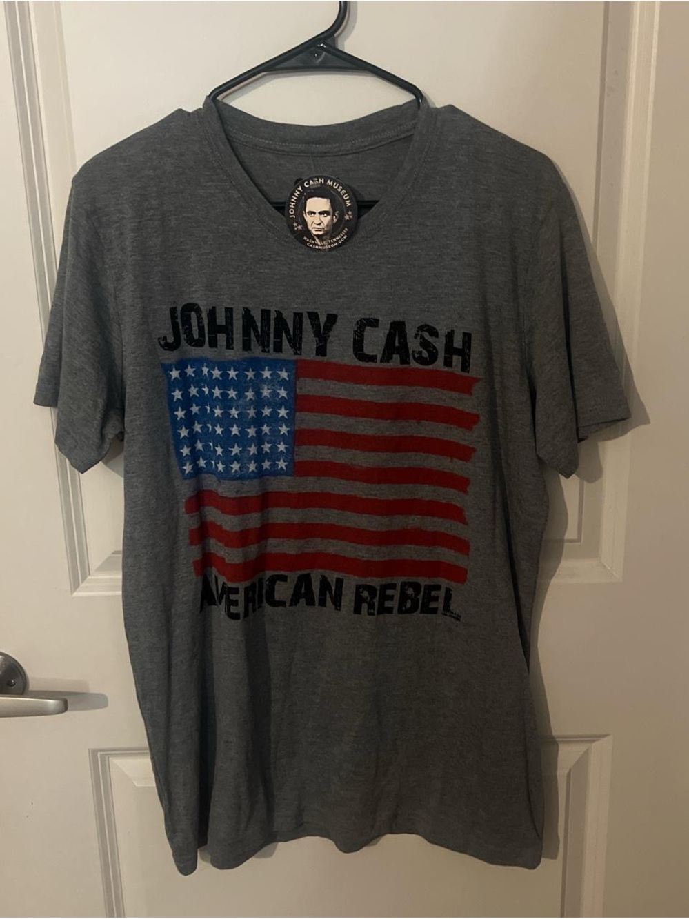 Johnny Cash American Rebel Graphic Tee - Gray